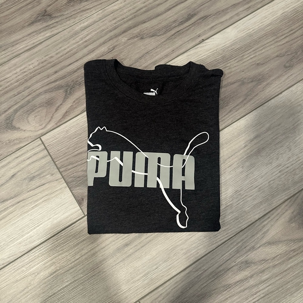 Puma Charcoal Tee with Iconic Logo